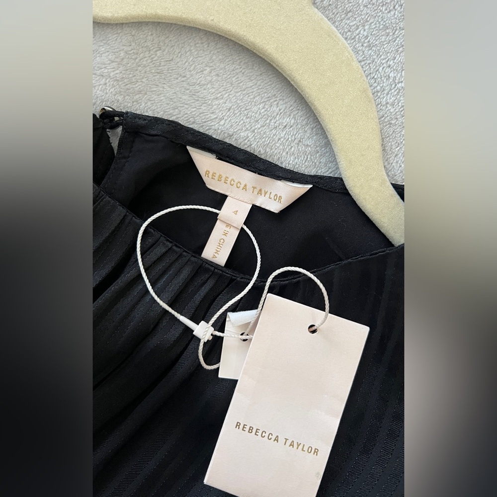 Rebecca Taylor Black Long Sleeve mini Dress - Picture 13 of 16